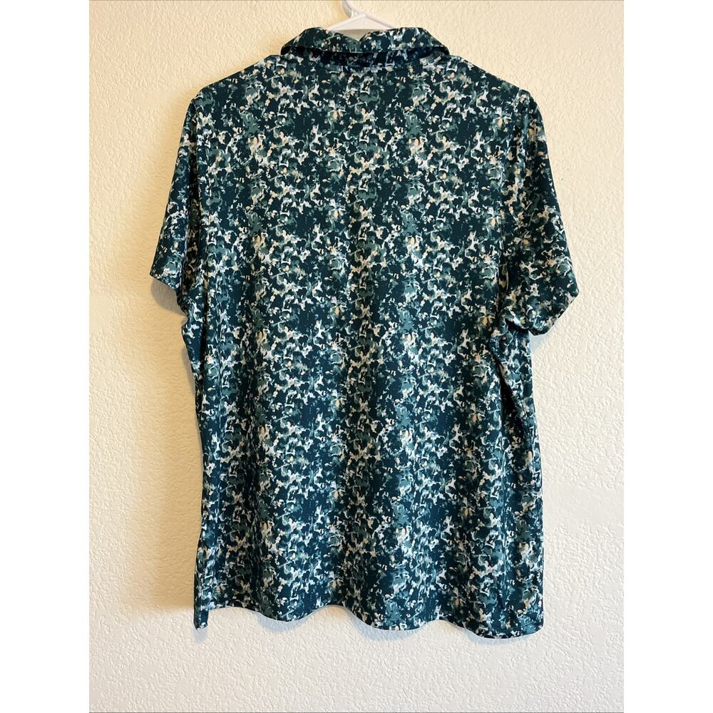 PUMA Women's Green Cloudspun Camo Polo Golf Shirt Size XL Short Sleeve Polyester - Picture 4 of 5
